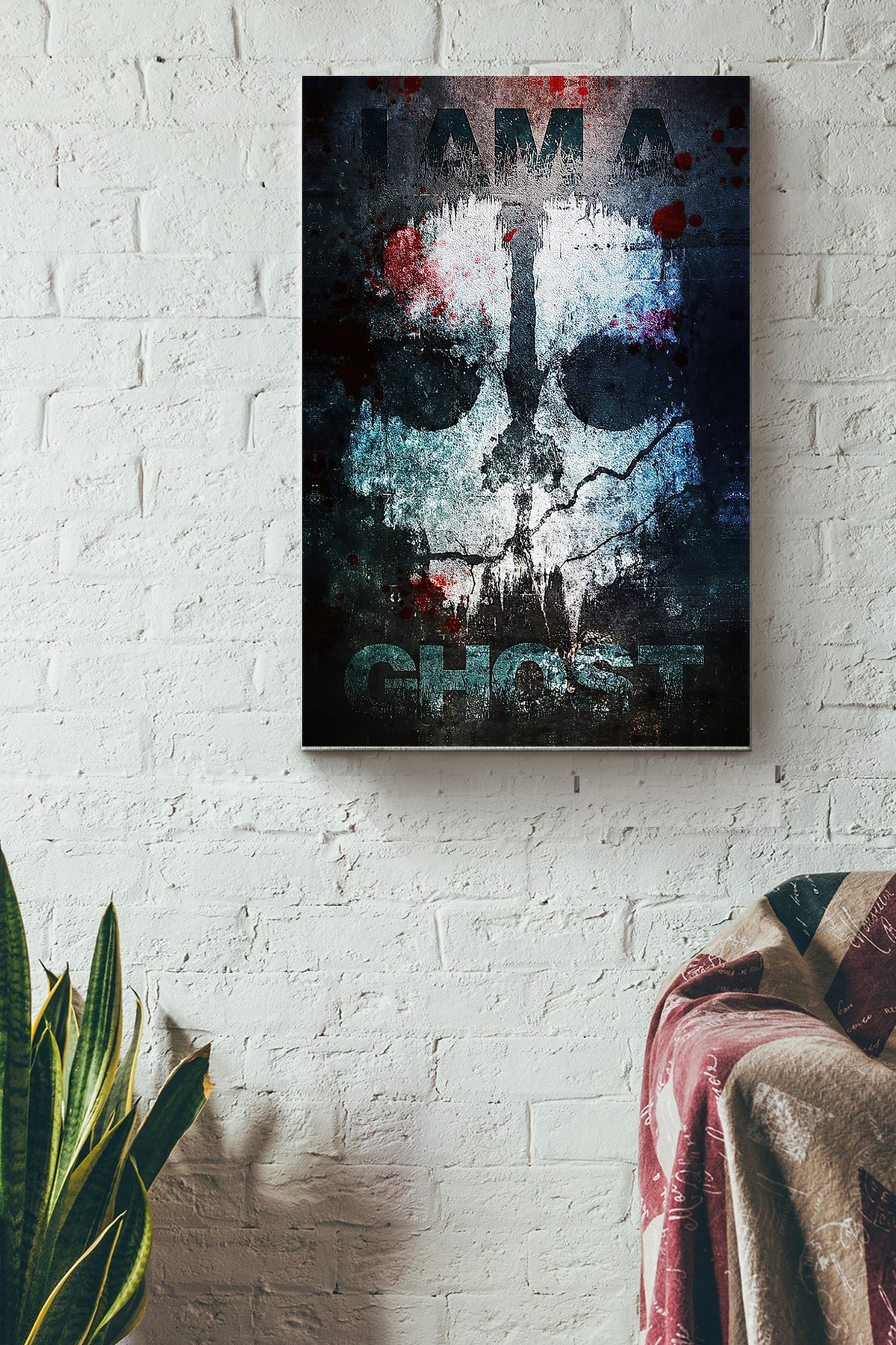 Call Of Duty I Am A Ghost Canvas Ghost Gift For Horror Stories Fan, Fictional Movie Fan Canvas Gallery Painting Wrapped Canvas Framed Prints, Canvas Paintings Wrapped Canvas 8x10