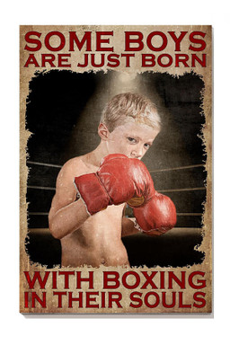 Boxing Boys Are Just Born With Boxing Boy's Birthday Gift For Boy Room Decor Canvas Framed Prints, Canvas Paintings Wrapped Canvas 12x16