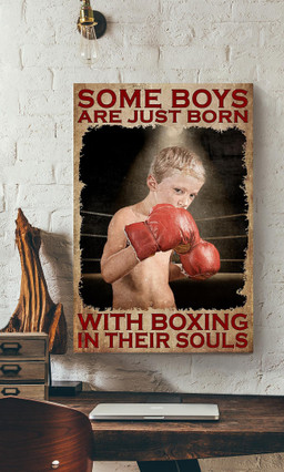 Boxing Boys Are Just Born With Boxing Boy's Birthday Gift For Boy Room Decor Canvas Framed Prints, Canvas Paintings Wrapped Canvas 20x30