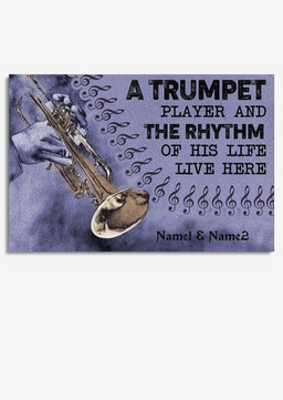 A Trumpet Player For Music Studio Decor Musician Gift Wrapped Canvas 8x10