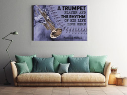 A Trumpet Player For Music Studio Decor Musician Gift Framed Matte Canvas 8x10