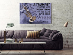 A Trumpet Player For Music Studio Decor Musician Gift Wrapped Canvas 24x36