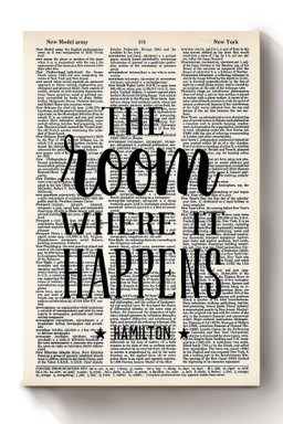 Alexander Hamilton Quote The Room Where It Happens Typography For Canvas Framed Prints, Canvas Paintings Wrapped Canvas 12x16