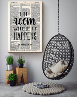 Alexander Hamilton Quote The Room Where It Happens Typography For Canvas Framed Prints, Canvas Paintings Wrapped Canvas 24x36