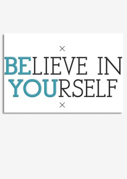 Belive In Yoyrself Be You Metal Healthy Emotion Wrapped Canvas 8x10