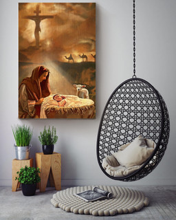 Birth Of A Child Christian Gift For Son Of God Christmas Decor Canvas Framed Prints, Canvas Paintings Wrapped Canvas 32x48