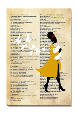 Amanda Gorman Inaugural Poet Amanda Gorman For Inauguration Canvas Gallery Painting Wrapped Canvas Framed Gift Idea Framed Prints, Canvas Paintings Wrapped Canvas 12x16