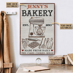 Aeticon Gifts Personalized Bakery Made Fresh Daily Canvas Home Decor Wrapped Canvas 8x10