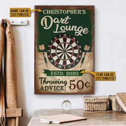 Aeticon Gifts Personalized Darts Throwing Advice Canvas Home Decor Wrapped Canvas 12x16