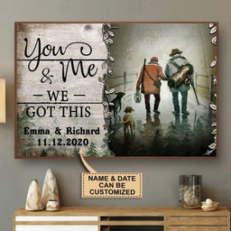 Aeticon Gifts Personalized Hunting You And Me We Got This Canvas Home Decor Wrapped Canvas 12x16