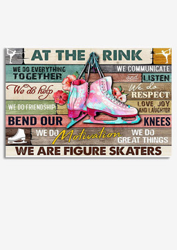 At The Rink We're Figure Skaters Inspiration Quote Gift For Ice Skating Lover Dancer 02 Framed Prints, Canvas Paintings Wrapped Canvas 12x16
