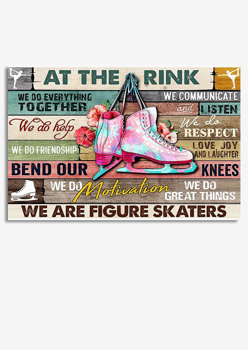 At The Rink We're Figure Skaters Inspiration Quote Gift For Ice Skating Lover Dancer 02 Framed Prints, Canvas Paintings Wrapped Canvas 8x10
