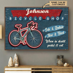 Aeticon Gifts Personalized Cycling Bicycle Shop Pedal It Out Canvas Home Decor Wrapped Canvas 12x16