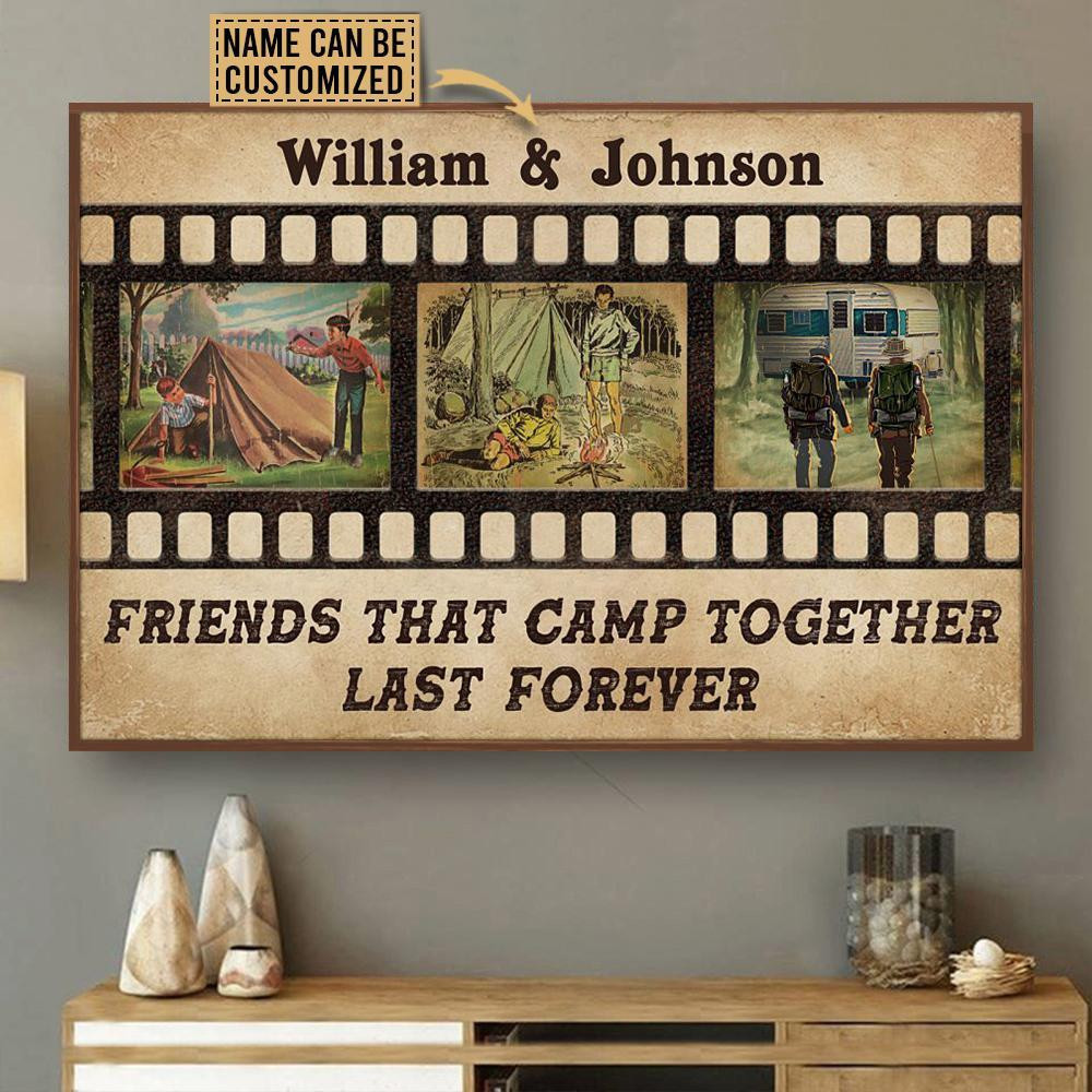 Aeticon Gifts Personalized Camping Bro Film Roll Last Forever Canvas Home Decor Wrapped Canvas 8x10