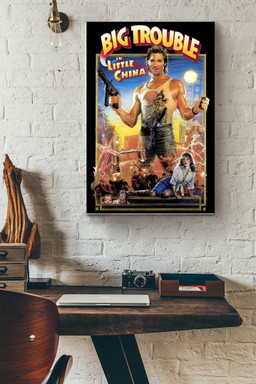 Big Trouble In Little China Canvas Decor Canvas Gallery Painting Wrapped Canvas Framed Gift Idea Wrapped Canvas 20x30