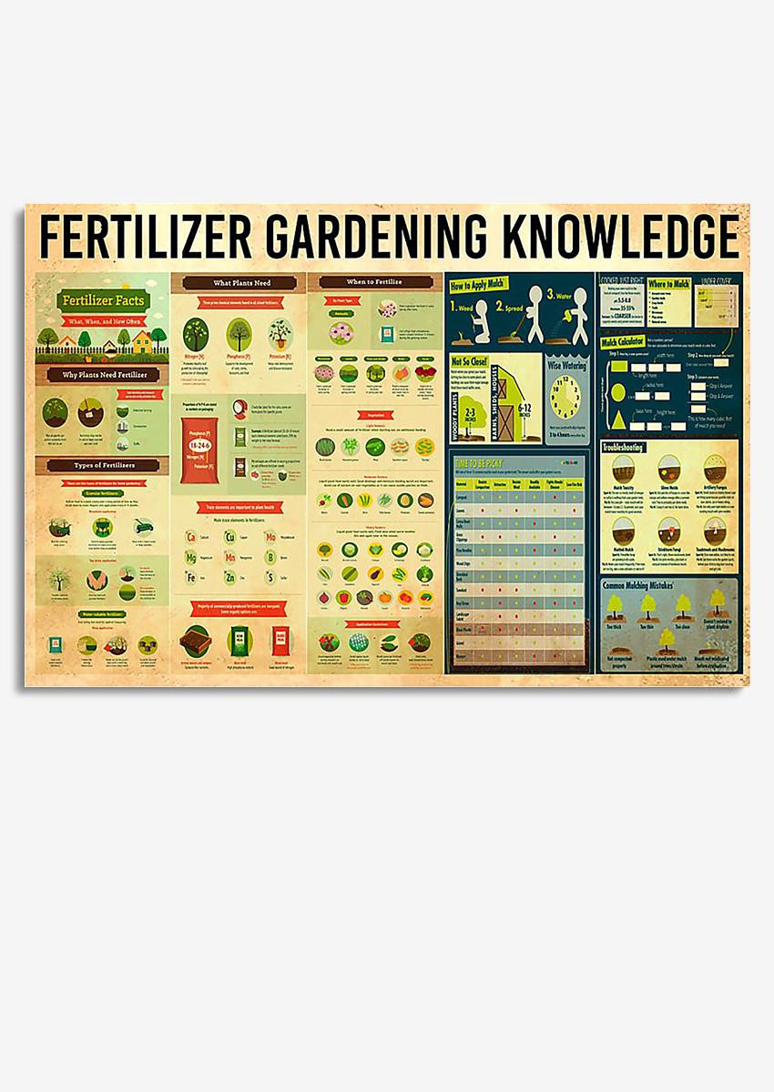 Basic Information About Fertilizer Gardening Knowledge Gift For Gardener Wrapped Canvas 8x10