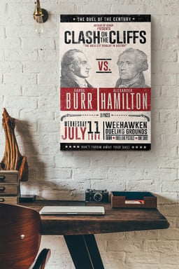 Alexander Hamilton Vs Aaron Burr Greatest Fight Funny For Housewarming Canvas Framed Prints, Canvas Paintings Framed Matte Canvas 8x10
