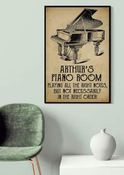 Arthurs Piano Room Piano For Pianist Music Theatre Canvas Gallery Painting Wrapped Canvas Framed Prints, Canvas Paintings Framed Matte Canvas 12x16