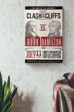 Alexander Hamilton Vs Aaron Burr Greatest Fight Funny For Housewarming Canvas Framed Prints, Canvas Paintings Wrapped Canvas 20x30