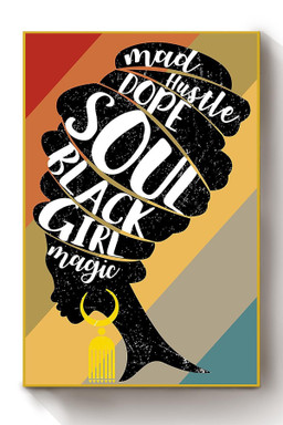 Black Girl Magic Vintage Quote For Black People Housewarming Canvas Framed Prints, Canvas Paintings Wrapped Canvas 12x16