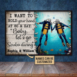 Aeticon Gifts Personalized Sea Scuba Diving I Want To Hold Canvas Home Decor Wrapped Canvas 12x16