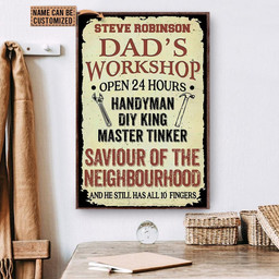 Aeticon Gifts Personalized Handyman Workshop All Fingers Canvas Home Decor Wrapped Canvas 12x16