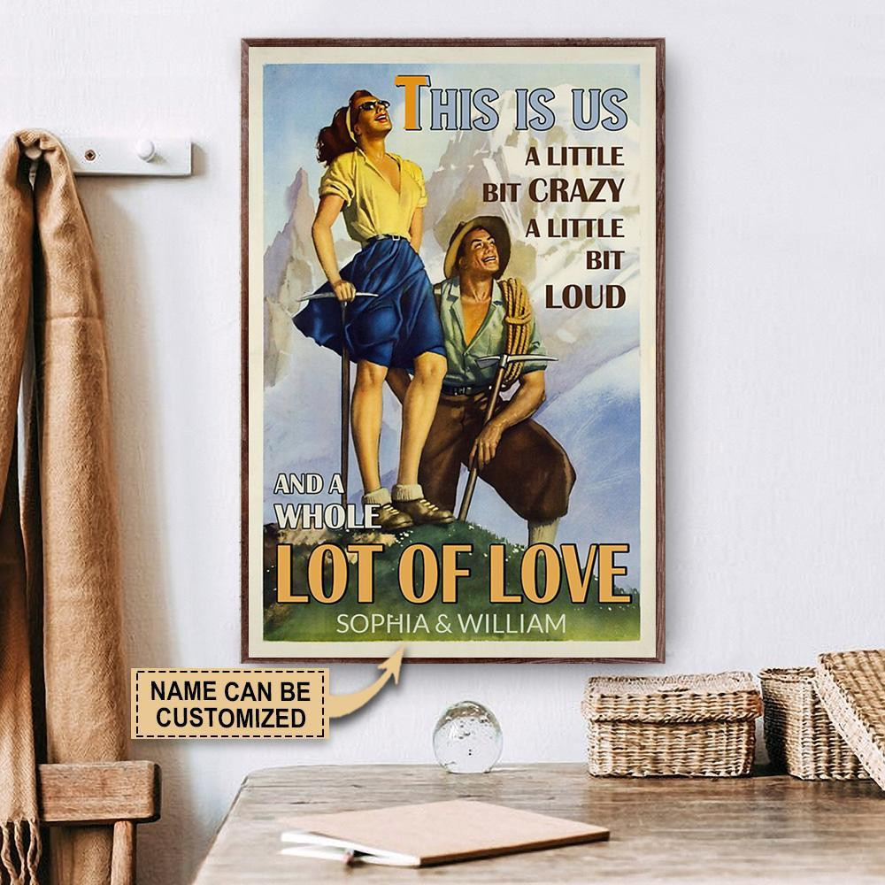 Aeticon Gifts Personalized Climbing Couple Retro This Is Us Canvas Home Decor Wrapped Canvas 8x10