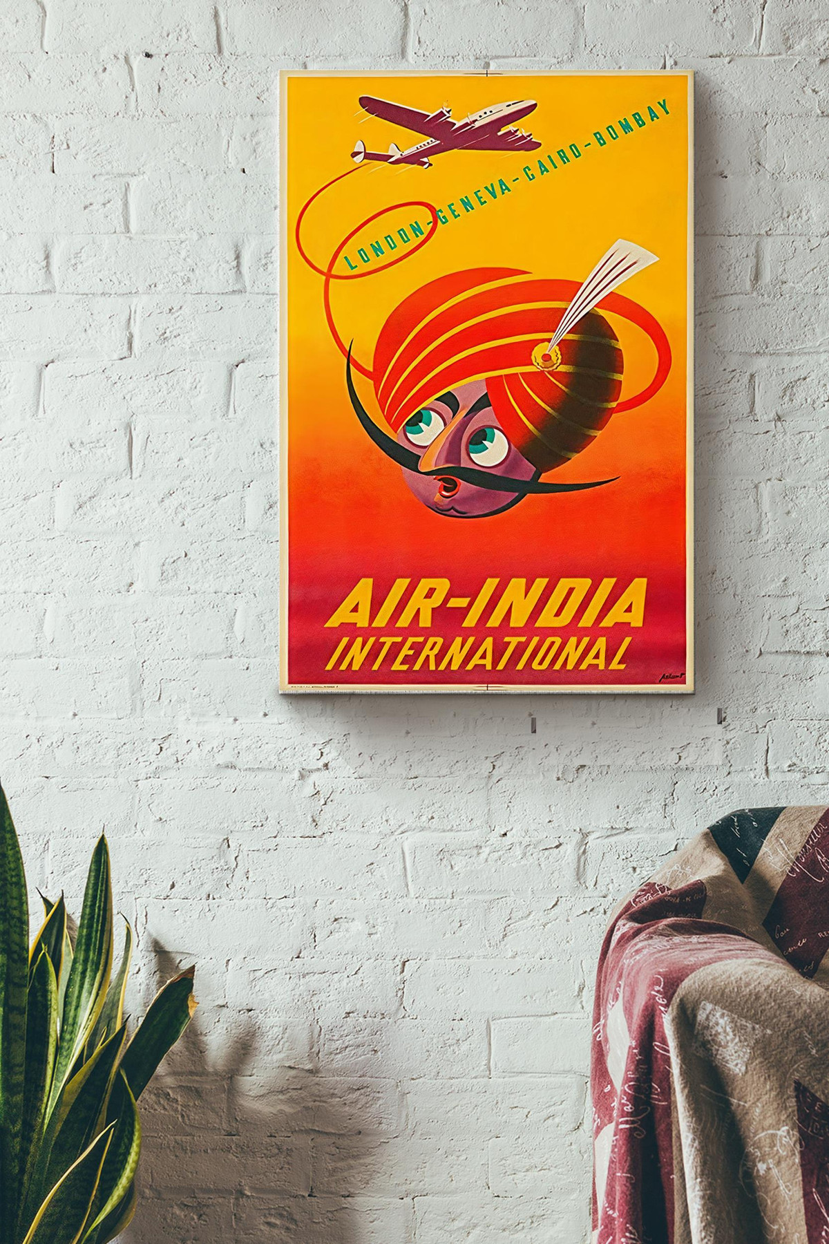 Air India International Canvas Traveling Knowledge Gift For Flight Attendants Indian Pilot Aviation Worker Canvas Gallery Painting Wrapped Canvas Framed Prints, Canvas Paintings Wrapped Canvas 8x10