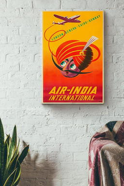 Air India International Canvas Traveling Knowledge Gift For Flight Attendants Indian Pilot Aviation Worker Canvas Gallery Painting Wrapped Canvas Framed Prints, Canvas Paintings Wrapped Canvas 12x16