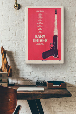Baby Driver Minimalist Canvas Photographic Print Canvas Gallery Painting Wrapped Canvas Framed Gift Idea Wrapped Canvas 20x30