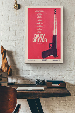 Baby Driver Minimalist Canvas Photographic Print Canvas Gallery Painting Wrapped Canvas Framed Gift Idea Wrapped Canvas 16x24