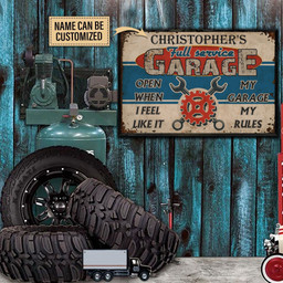 Aeticon Gifts Personalized Auto Mechanic Garage Open When I Feel Canvas Home Decor Wrapped Canvas 8x10