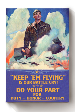 Air Force Do Your Part For Duty Honor Country Airplane Pilot Gift Canvas Framed Prints, Canvas Paintings Wrapped Canvas 12x16
