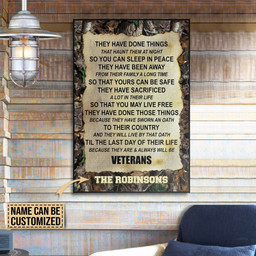 Aeticon Gifts Personalized Veteran They Have Done Things Canvas Home Decor Wrapped Canvas 12x16