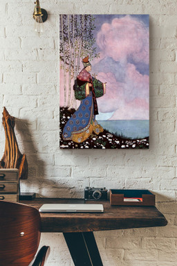 Alladin And His Wonderful Lamp The Arabian Nights Thomas Mackenzie Fairy Tales Illustration 12 Canvas Framed Matte Canvas 8x10