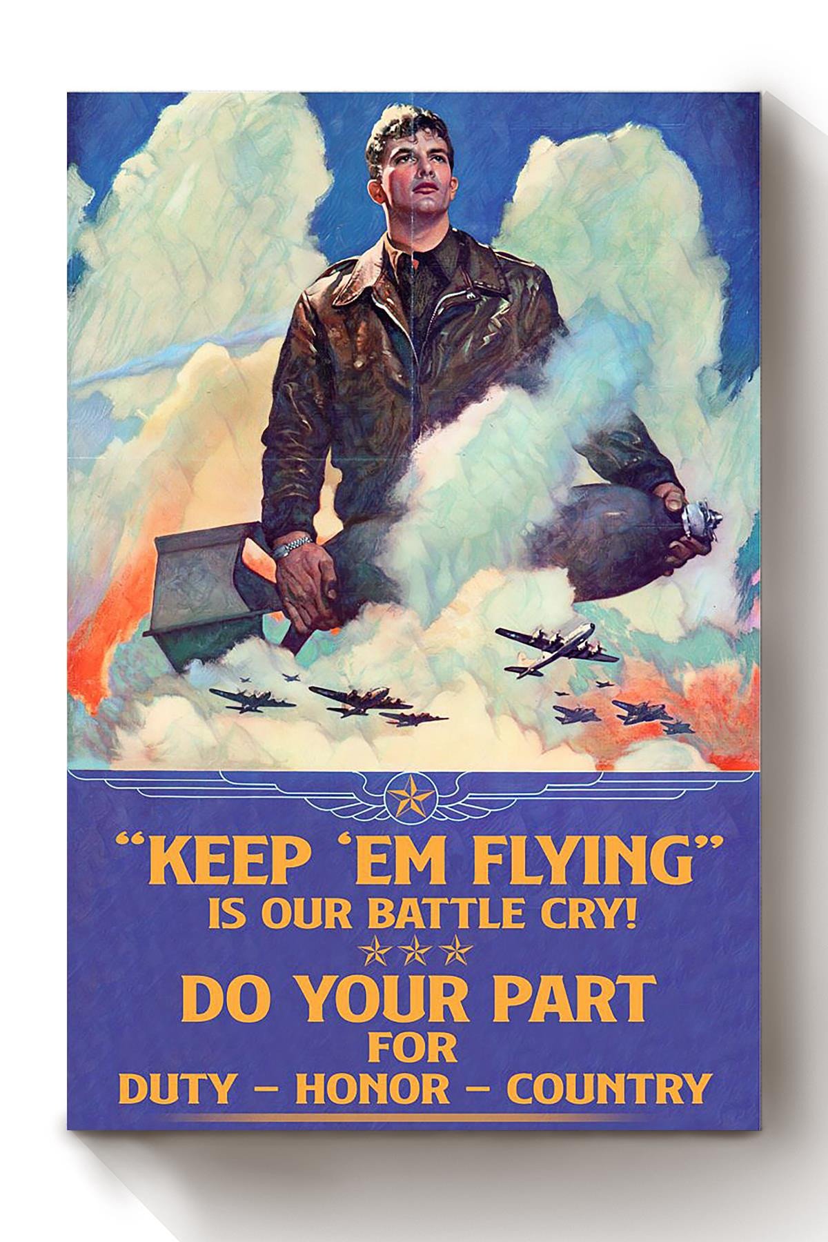 Air Force Do Your Part For Duty Honor Country Airplane Pilot Gift Canvas Framed Prints, Canvas Paintings Wrapped Canvas 8x10