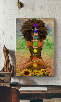 Black Girl Meditation Yoga Afro Woman Mandala Namaste Art For Yoga Lover Canvas Wrapped Canvas 16x24