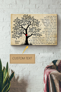 A Limb Has Fallen From The Family Trees Personalized Canvas Memorial Gift For Lover Valentine Day Canvas Gallery Painting Wrapped Canvas Framed Prints, Canvas Paintings Wrapped Canvas 20x30