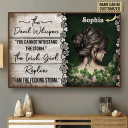 Aeticon Gifts Personalized Irish Girl The Devil Whispered Canvas Home Decor Wrapped Canvas 12x16