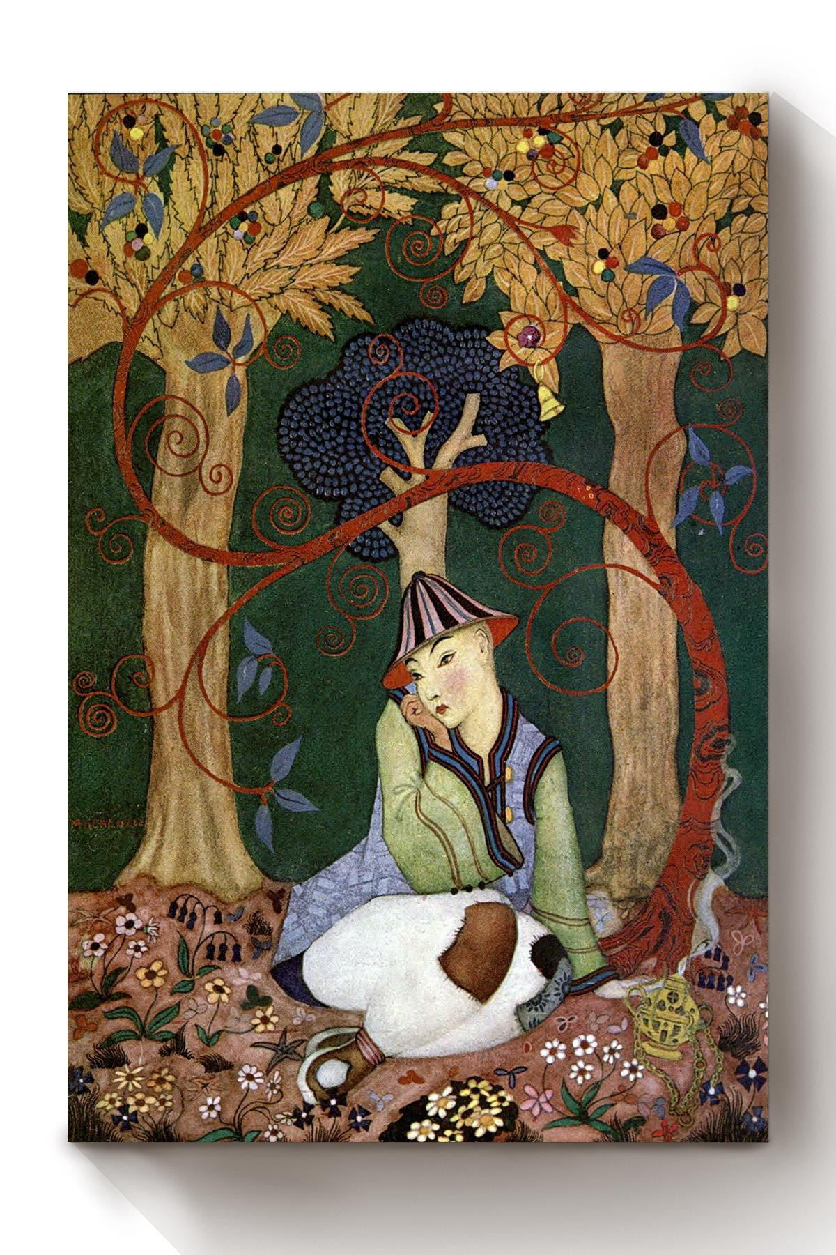 Alladin And His Wonderful Lamp The Arabian Nights Thomas Mackenzie Fairy Tales Illustration 03 Canvas Wrapped Canvas 8x10