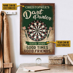 Aeticon Gifts Personalized Darts Parlor Canvas Home Decor Wrapped Canvas 12x16