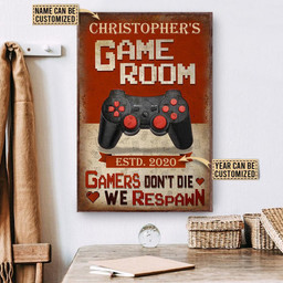 Aeticon Gifts Personalized Game Gamers Don���T Die Canvas Home Decor Wrapped Canvas 8x10