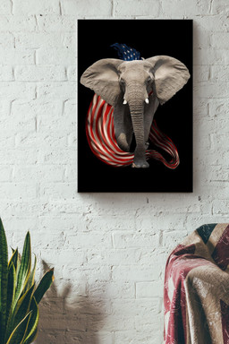 American Flame Elephant For 4th Of July Happy American Dependent's Day Canvas Framed Prints, Canvas Paintings Wrapped Canvas 20x30