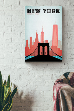 Brooklyn Bridge Travel New York Canvas Canvas Gallery Painting Wrapped Canvas Framed Gift Idea Wrapped Canvas 8x10