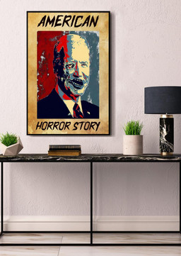 America Horror Story Scary Halloween Canvas Gift For Halloween American, Joe Biden Canvas Framed Matte Canvas 8x10