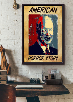 America Horror Story Scary Halloween Canvas Gift For Halloween American, Joe Biden Canvas Wrapped Canvas 24x36
