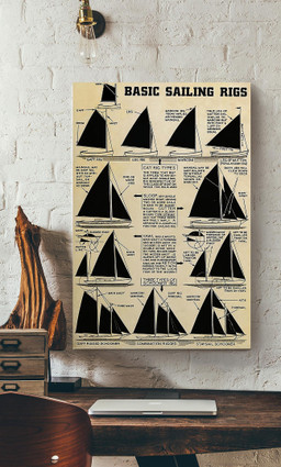 Basic Sailing Rigs Sailing Knowledge For Sailing Lover Canvas Gallery Painting Wrapped Canvas Framed Prints, Canvas Paintings Wrapped Canvas 16x24