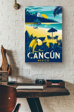 Cancun Mexico Traveling Gift For Tourist Souvenir Traveling Lover Surfing Lover Beach Lover Canvas Gallery Painting Wrapped Canvas Framed Prints, Canvas Paintings Wrapped Canvas 16x24