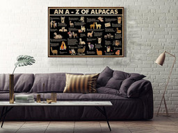 A To Z Of Alpacas Animal Knowledge For Homeschool Nusery Kids Bedroom Decor Wrapped Canvas 24x36