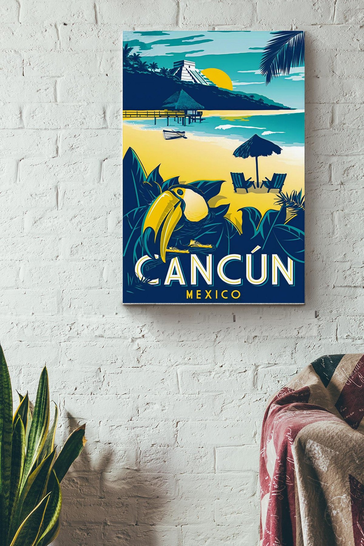 Cancun Mexico Traveling Gift For Tourist Souvenir Traveling Lover Surfing Lover Beach Lover Canvas Gallery Painting Wrapped Canvas Framed Prints, Canvas Paintings Wrapped Canvas 8x10